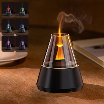 Flame Humidifier Essential Oil Diffuser Aroma Air Humidifier Fragrance Diffuser for Home Aromatherapy Diffuser with Night Light 1