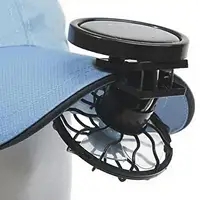 Clip on Cap Fan Cooling Fan Small Hands Free Solar Powered Fan Portable Fan for Travel Picnic Outdoor Activities Hiking Golfing 1