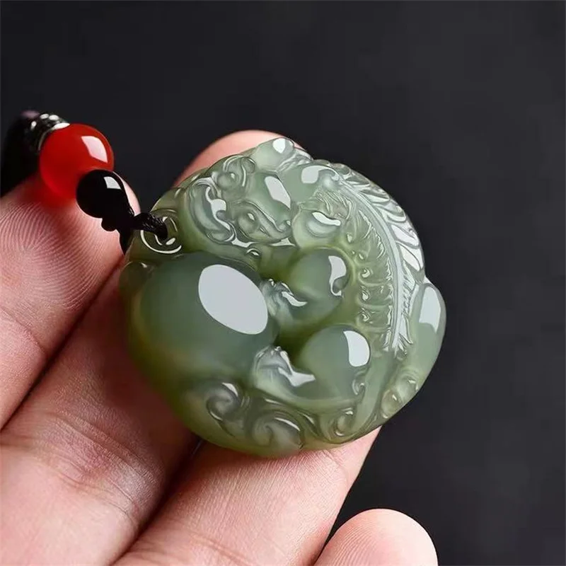 pure-natural-hetian-jade-pixiu-pendant-white-jade-responds-to-any-need-and-sapphire-is-rich-pixiu-men's-and-women's-jade-pendant