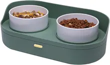 

Elevated Dog Cat Food Bowls, Raised Pet Water and Food Bowl Stand Feeder Puppy Kitten Dish Set for Cats and Small Medium Dogs