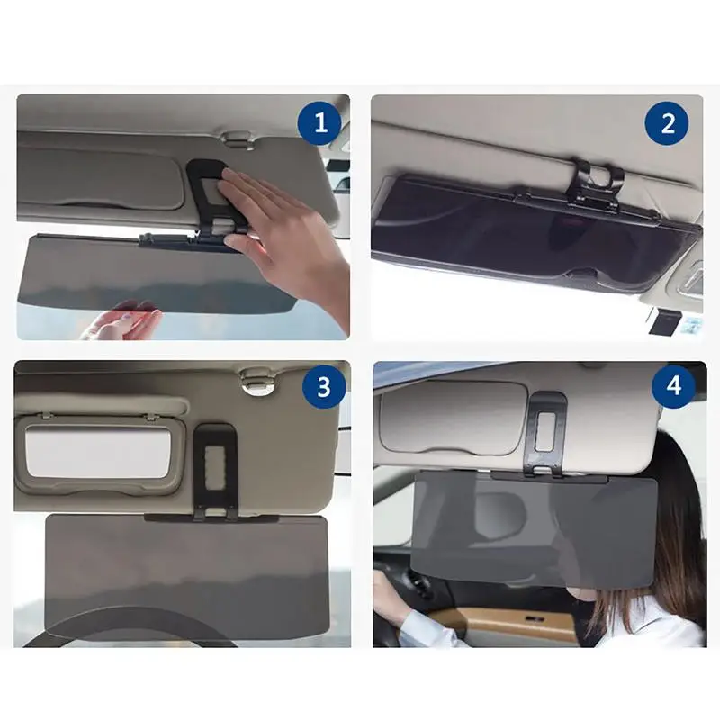 Visier Verlängerung Für Auto Visier Auto Sonne VisorSee-Durch Clip Auf  Einstellbare Visier Extender Sun Blocker Für Windschutzscheibe Schützt -  AliExpress