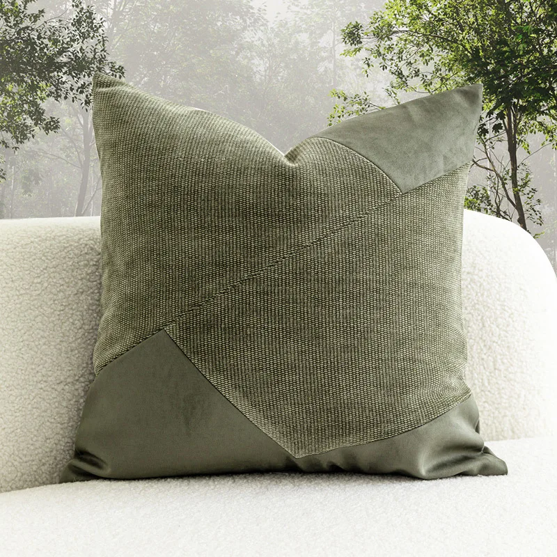 

Зеленые подушки, замшевая искусственная кожа, Современная декоративная наволочка для дивана 45x4 5, украшения для гостиной и дома