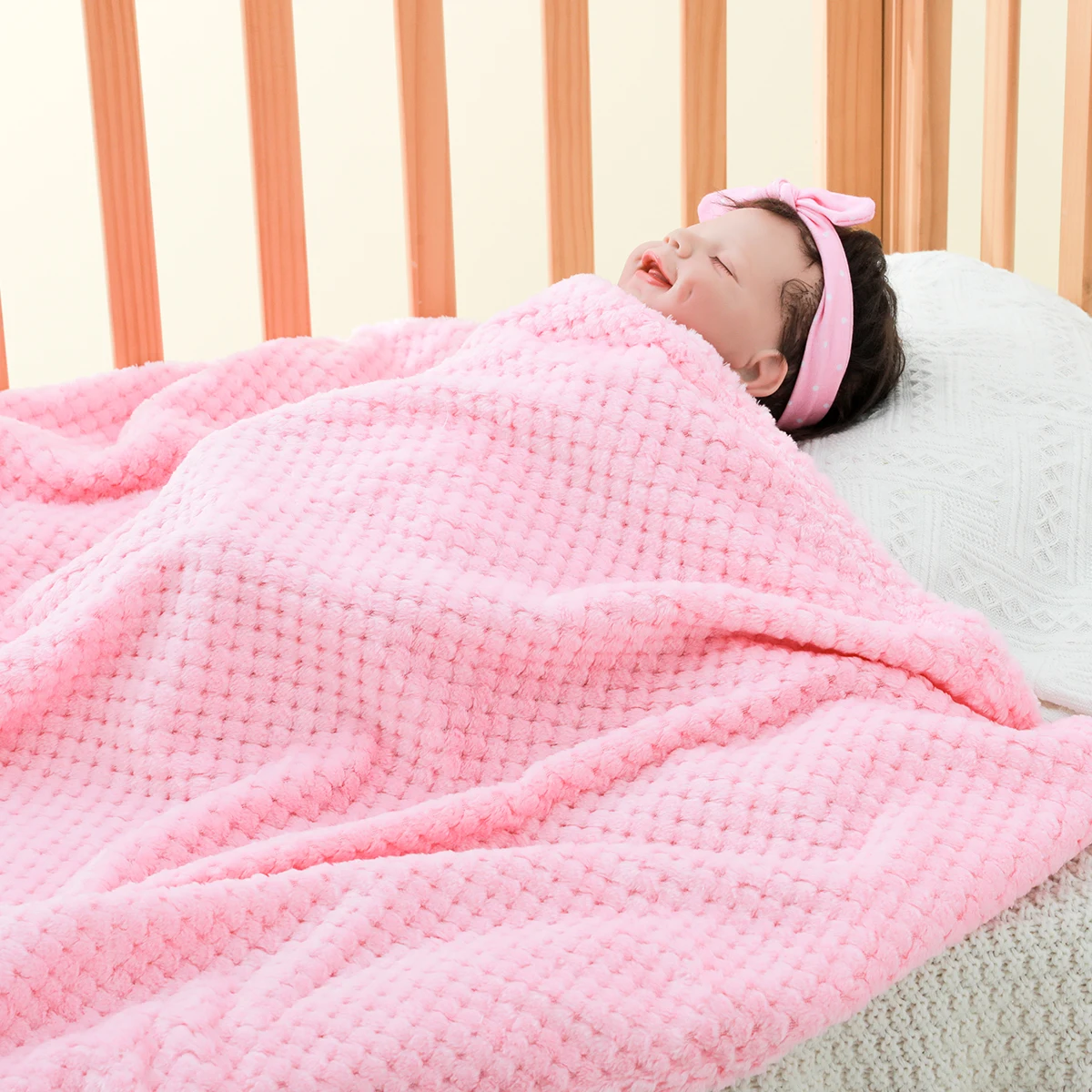 Pineapple Plaid Baby Blanket Swaddle Blanket Children Sofa Throw Thickened Solid Color Flannel cotton muslin blanket cotton gauze blanket cotton blanket knit blanket fleece blanket cotton swaddle cotton knit blanket swaddle blanket plush blanket coral velvet blanket custom blanket
