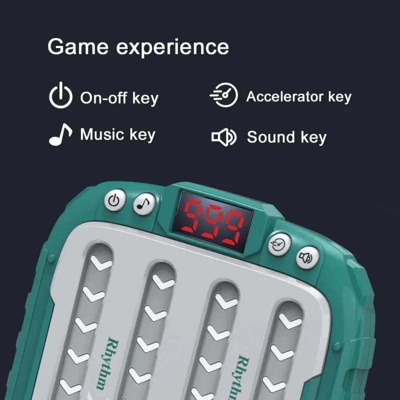 Music puzzle game Electronic Music Puzzle Game Machine Montessori Pockets Travel Toy Light Up Educational Sensory Fast Push Table Game