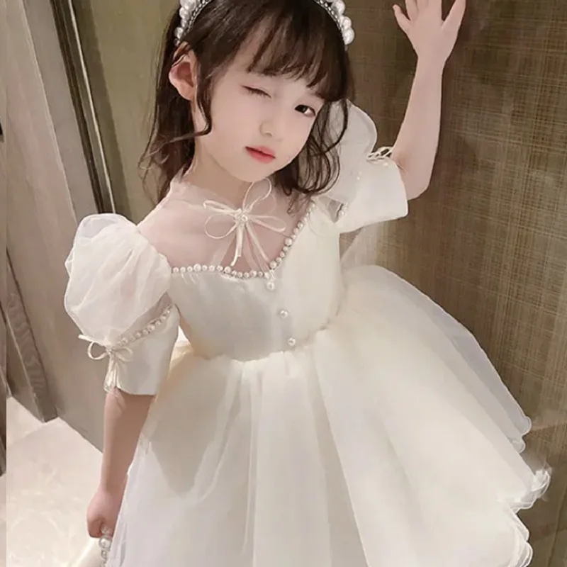 

Toddler Baby Girl Dress Big Bow Baptism Dress for Girls First Year Birthday Party Wedding Dress Baby Clothes Tutu Fluffy Gown