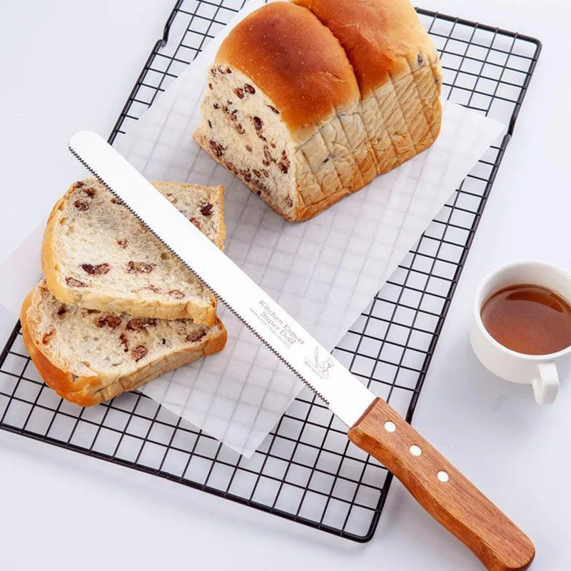 Dough Bread Pastry Cutter with 5 Blades Toast Curved Baguette Bread Knife Wooden Handle Bakers Baking Accessory Mixer dough cutter bread cutter