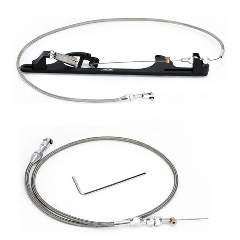 

Gas Cable Throttle Cable Kit Braided Throttle Fit Most Gas Pedals More Responsive Stainless Steel For LS1 Engines 4.8/5.3/6.0L