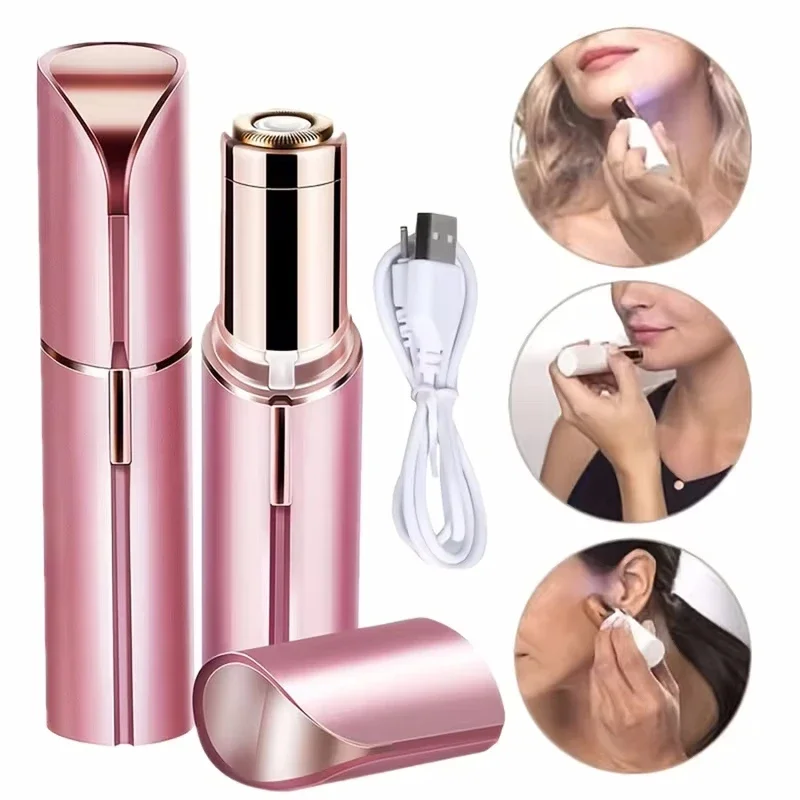 Eyebrow trimmer set USB charging epilator face hair remover for women