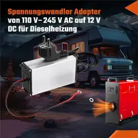 Adaptateur d'alimentation 240V à 12V AC/DC, transformateur, adaptateur d'alimentation pour chauffage à Air Diesel 5-8 KW pour caravane, prise ue 5