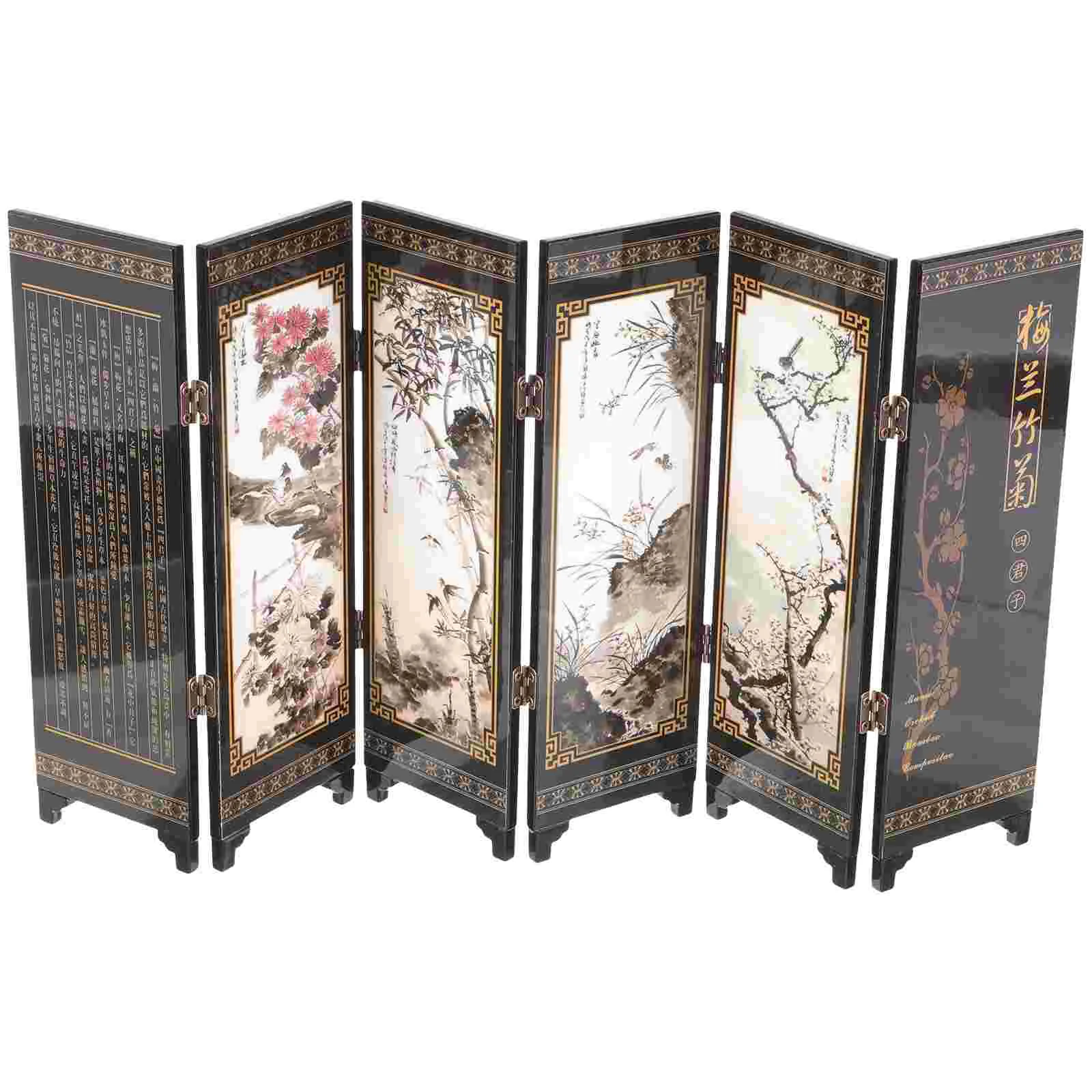 Asia Table Top Shelf Chinese Wall Dividers Room Separation Mini
