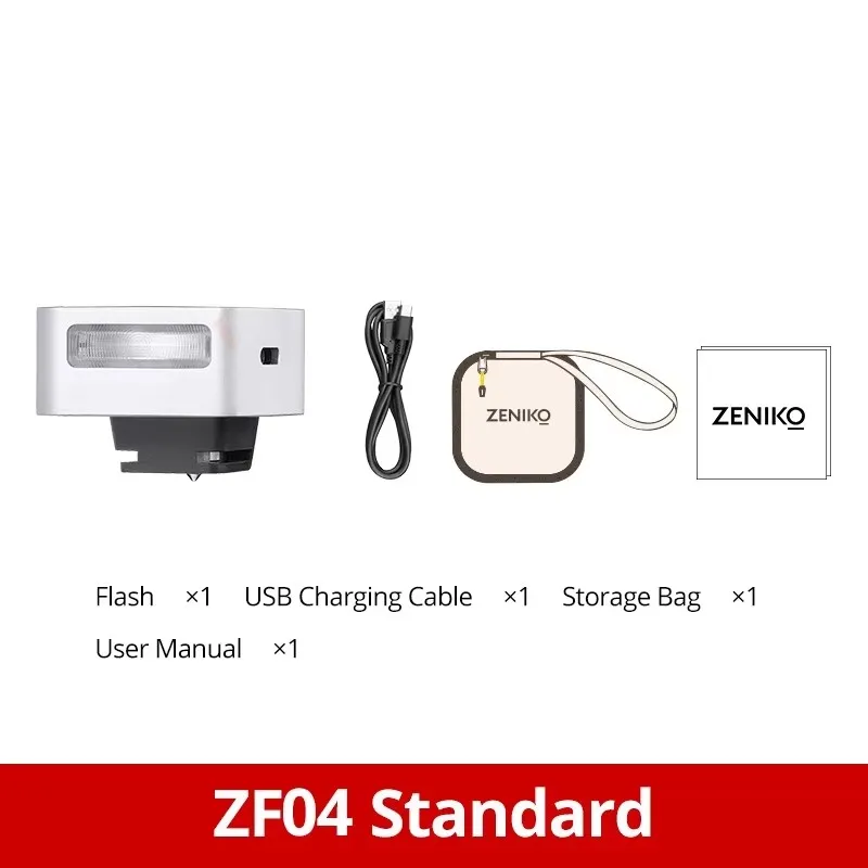 ZENIKO ZF04/ZF08 Mini kamera flaşı Speedlite 6500 K Standart Sıcak Ayakkabı Dağı Sony Canon Nikon Olympus DSLR Kamera Açık