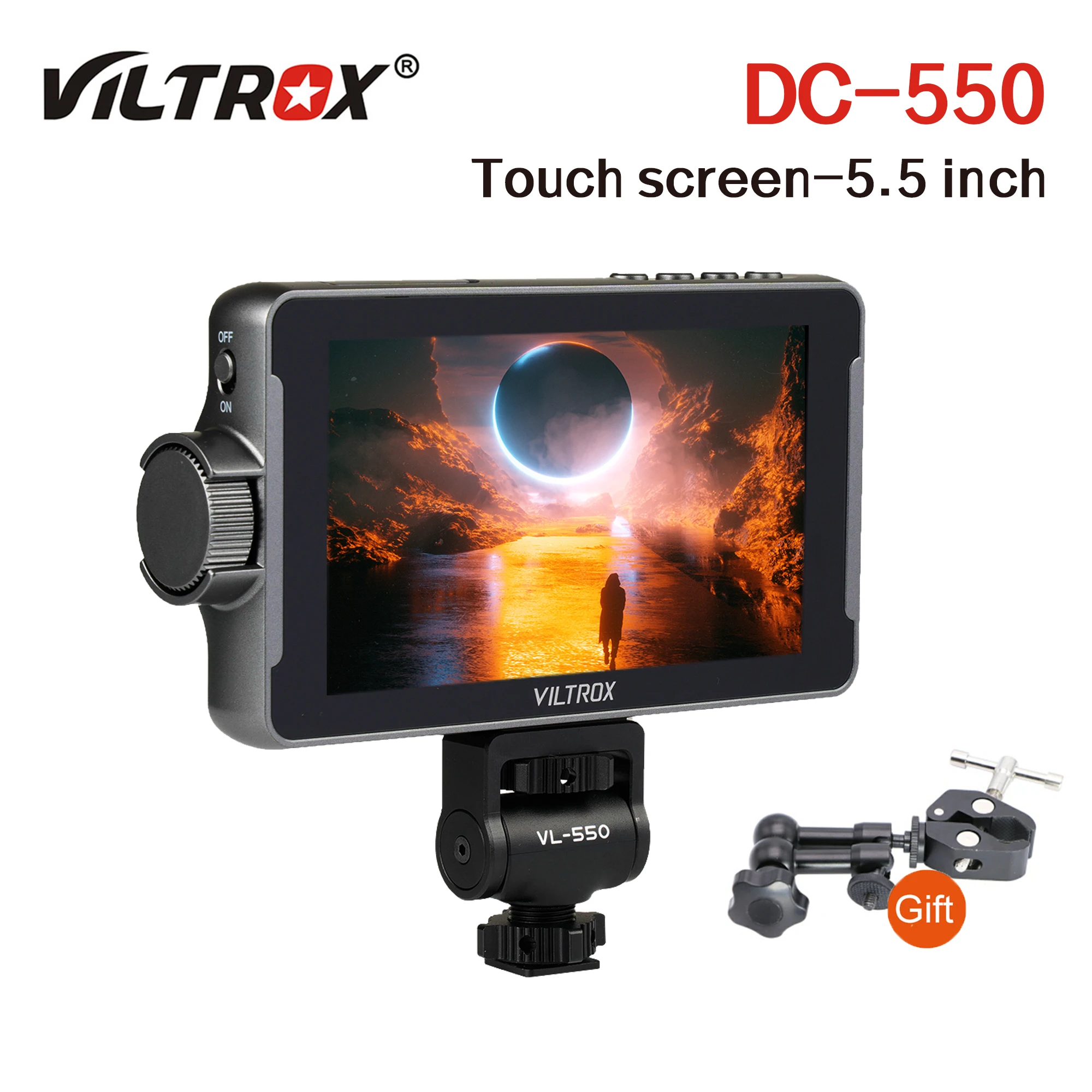 Portable HD Director Monitor 5.5-inch Touch Screen For Outdoor indoor Photography Vlogging Filmmaking TV Creating VILTROX DC-550