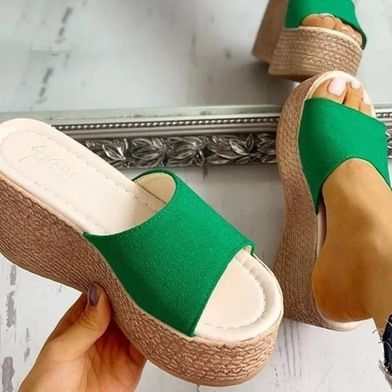 Fashion New Summer Women's Sandals Peep-Toe Shoes Woman High-Heeled Platfroms Casual Wedges For Women High Heels Shoes
