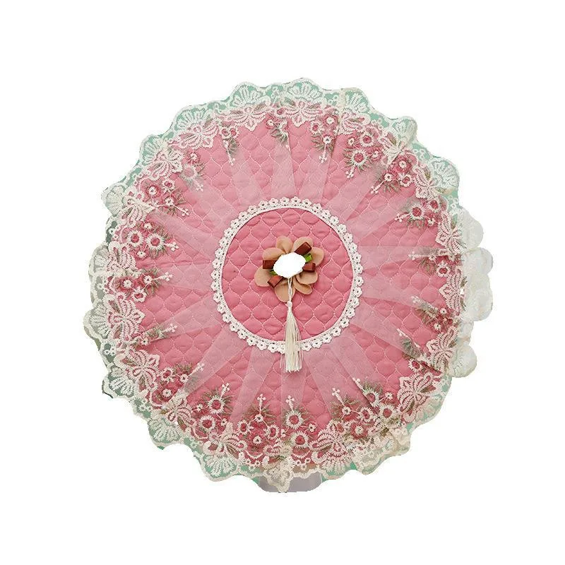 New Standing Fan Covers Floral Decorative Fan Dust Cover Household Universal Round Floor Anti-pinch Finger Protective Case