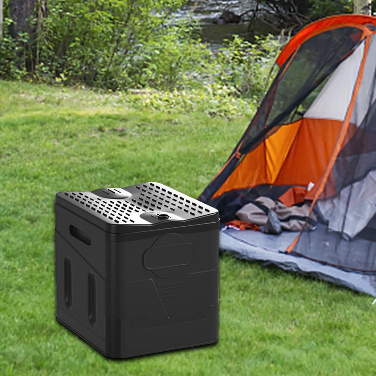 Portable Folding Toilet Commode Potty Car Bucket Toilet with Lid Vehicular Urinal for Camping, Home, Fishing, Beach, RV
