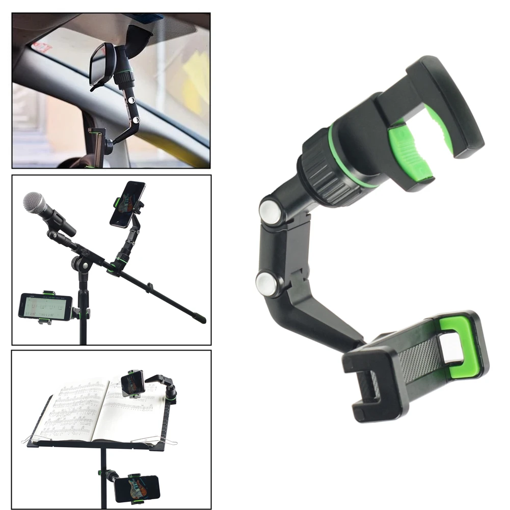 Universal Mic Stand Phone Holder Telephone Car Holder Live Broadcast Bracket Clip Multi-functional Microphone Mount Phone Rack
