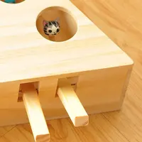Wooden Cat Whack-a-mole Toy Cat Toy Hamster Toys Wooden Cat Toys For Play With Cat Cat Hamster Wooden Cute Funny 2