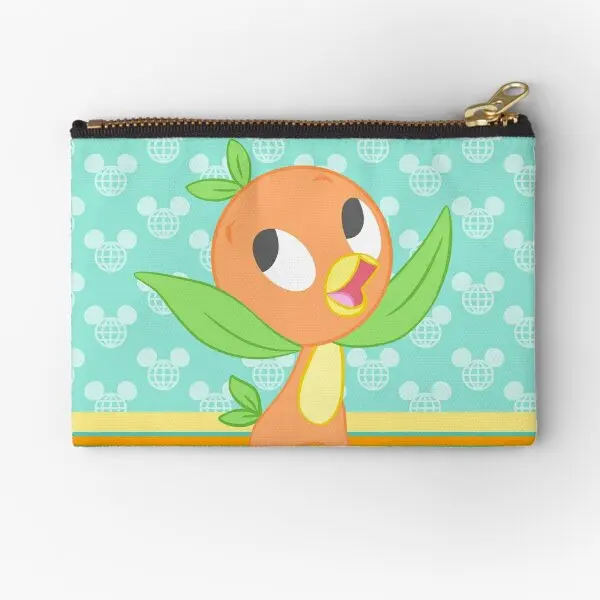 

Wdw Orange Bird Zipper Pouches Pocket Cosmetic Money Storage Men Underwear Packaging Coin Pure Women Key Socks Bag Panties