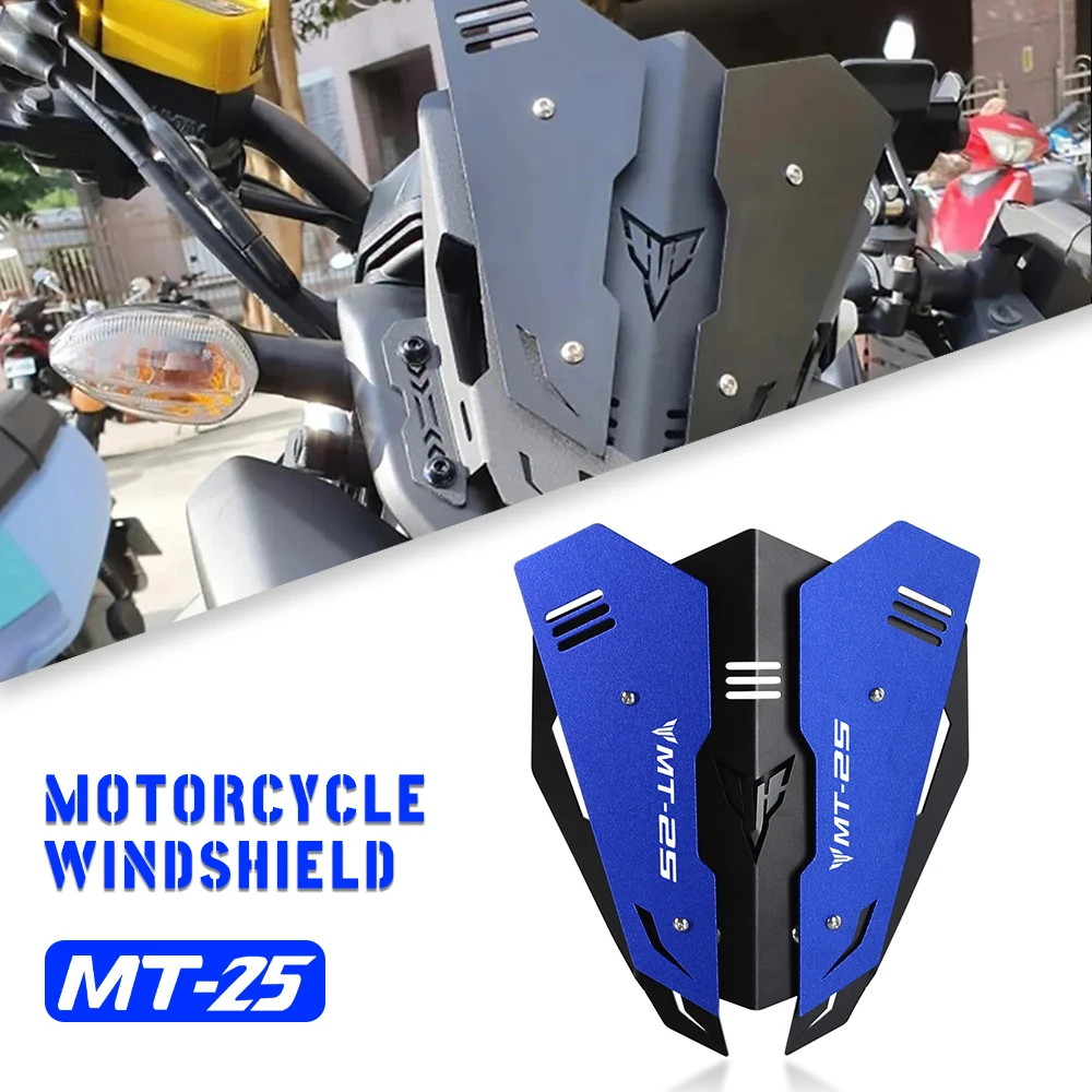 

MT25 FOR YAMAHA MT-03 MT-25 MT03 MT25 2020 MT03 Motorcycle Aluminum Headlight Guard Cover Windshield Windscreen Deflector Kit