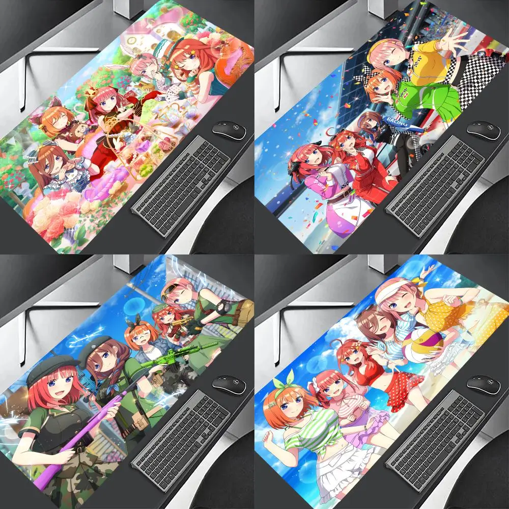 Cartoon Q-Quintessentials Quintuplets  Mouse Pad Professional E-Sports Mouse Pad Fine Surface Gaming Rubber Mouse Pad Smooth Desk Pad
