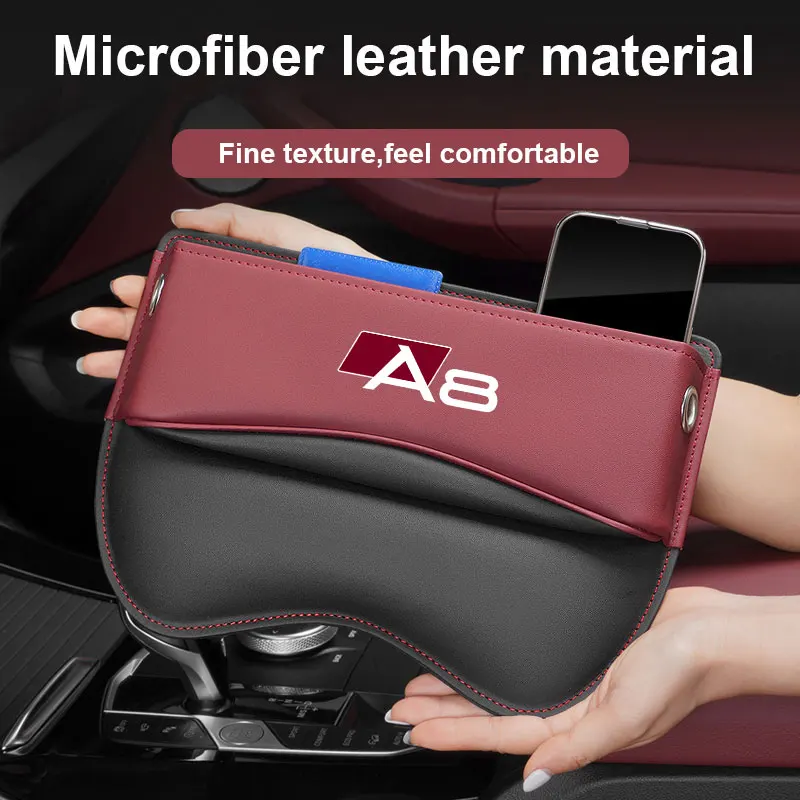 Multifunction Leather Car Seat Gap Storage Box Bag Organizer For