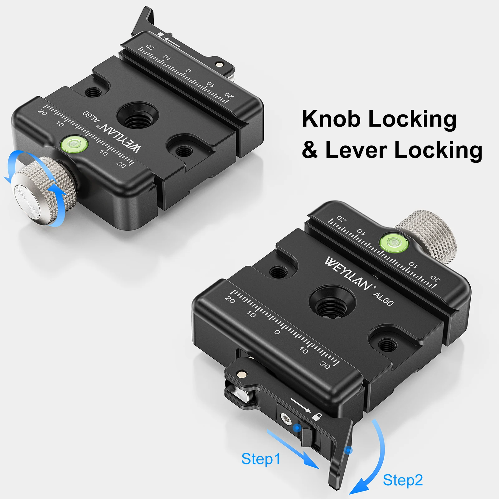 WEYLLAN AL60 Arca Swiss Clamp Lever Lock Adapter for Camera Mlok Rail Clamp for Magpul Mlok Bipod Suitable Arca Swiss Plate