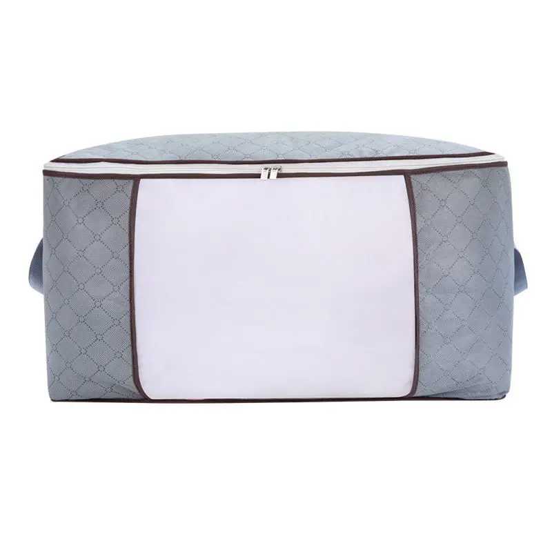 Non-Woven Fabric Blanket Organizer Quilt Storage Bag Blanket Storage Bags With Zipper Duvet Storage Cover Under Bed Storage 5