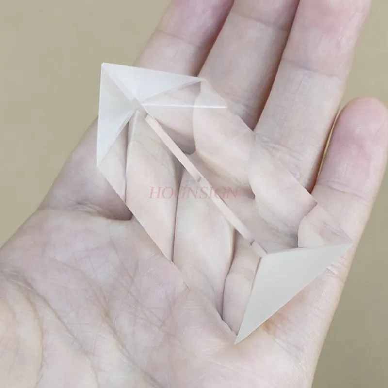 Prisma Triangolare In Cristallo 13cm - Per Fotografia E Fisica, Con Foro Vite E Impugnatura