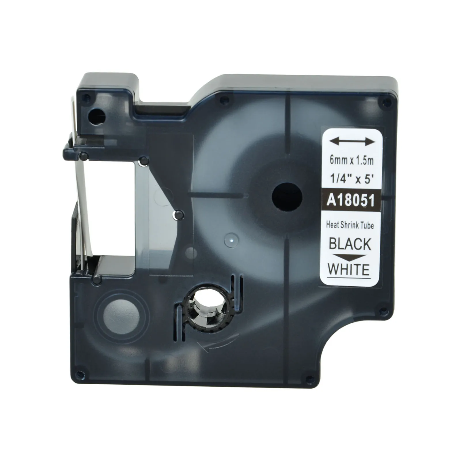 Tubo de Psiquiatra de Calor Fita Etiqueta para Dymo Rinoceronte Preto no Branco mm Dropshipping 10 Peças S0718260 18051 - Imagem 5