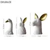 Ceramic rabbit head vase White Swan pots porcelain flower figurines hydroponic vases for weddings home decoration Ceramic vase 2