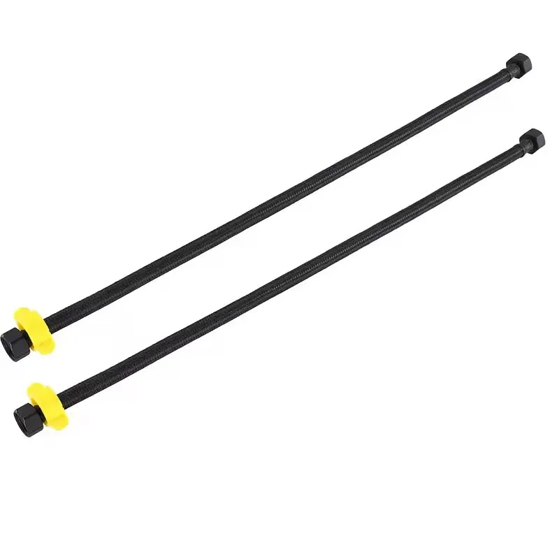 G1/2 Black 30-80CM Nylon Water Inlet Hose Faucet Hose Water Heater Pipe Toilet Connection Kitchen Bathroom All Black Tube plumbing hose