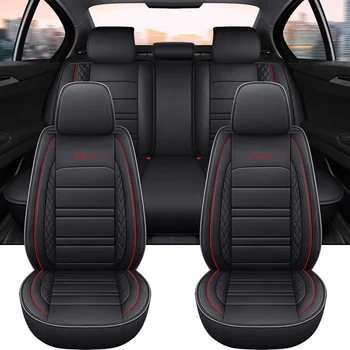 Coprisedili per auto in pelle PU a copertura totale per Dacia Duster Sandero Renault Clio Fiat Panda Lancia Seat Arona Cors Accessori auto