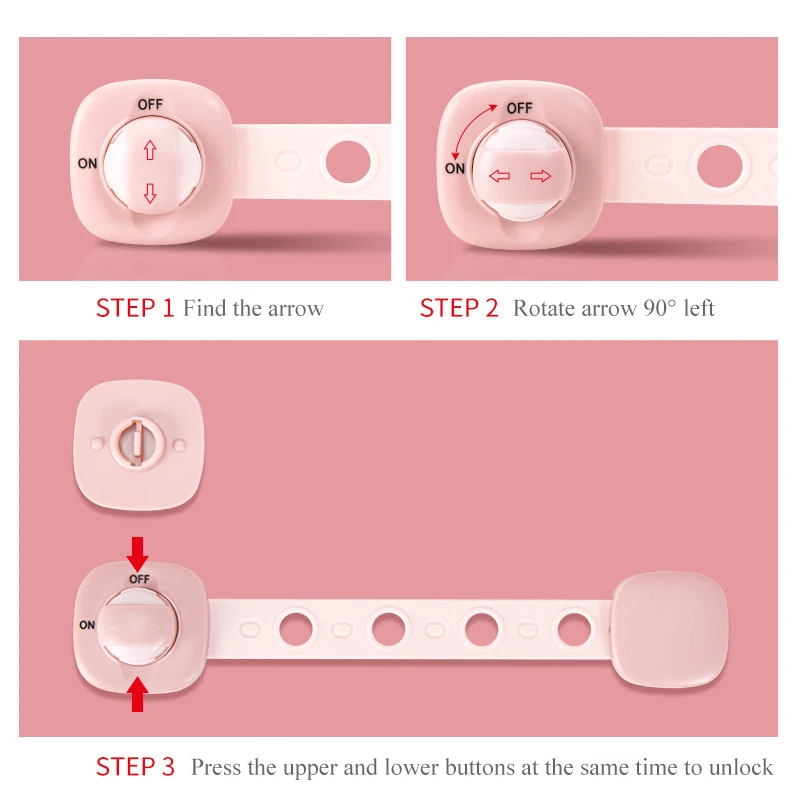 New Baby Safety Lock Anti-Pinch Hand Children Safety Cabinet Door Drawer Locks Multi-Functional Security Refrigerator Buckle