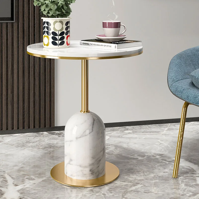 

Marble Round Living Room Coffee Table Dining Nordic Design Neat Industrial Side Table Nightstand Mesa Terraza Home Furniture