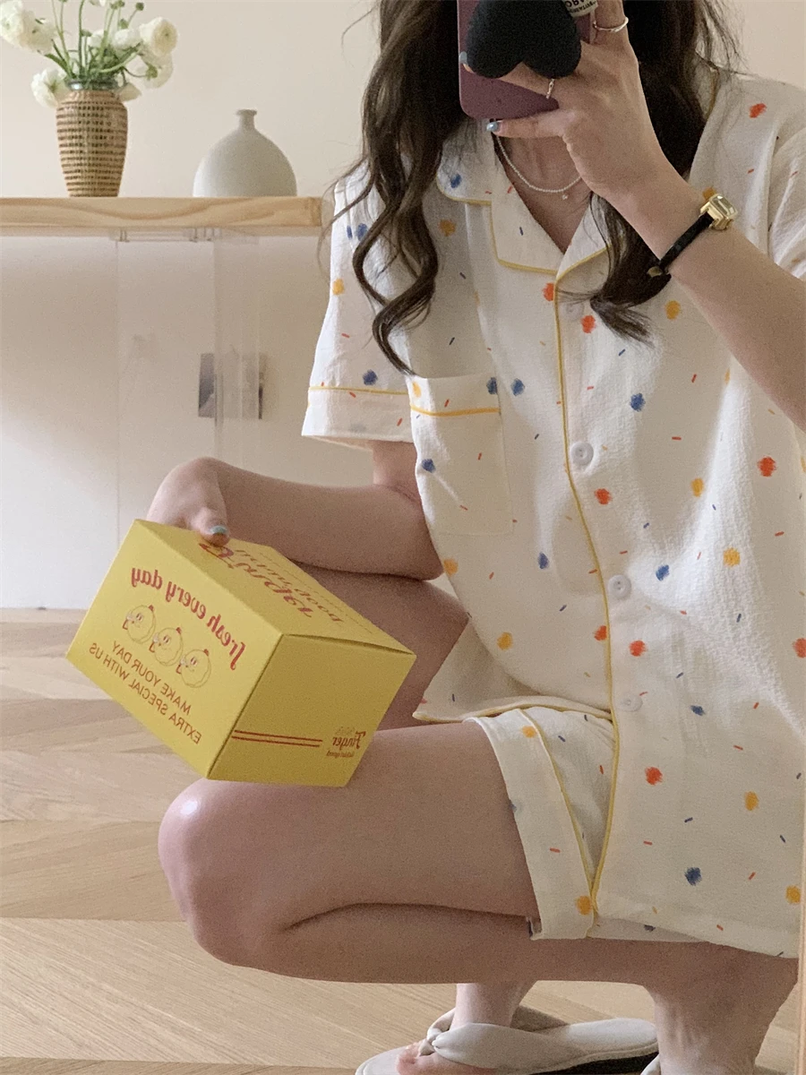 Cute pajama set, two piece pajamas for women, Lady, Princess, pajamas set, short sleeve, short pants set pajamas