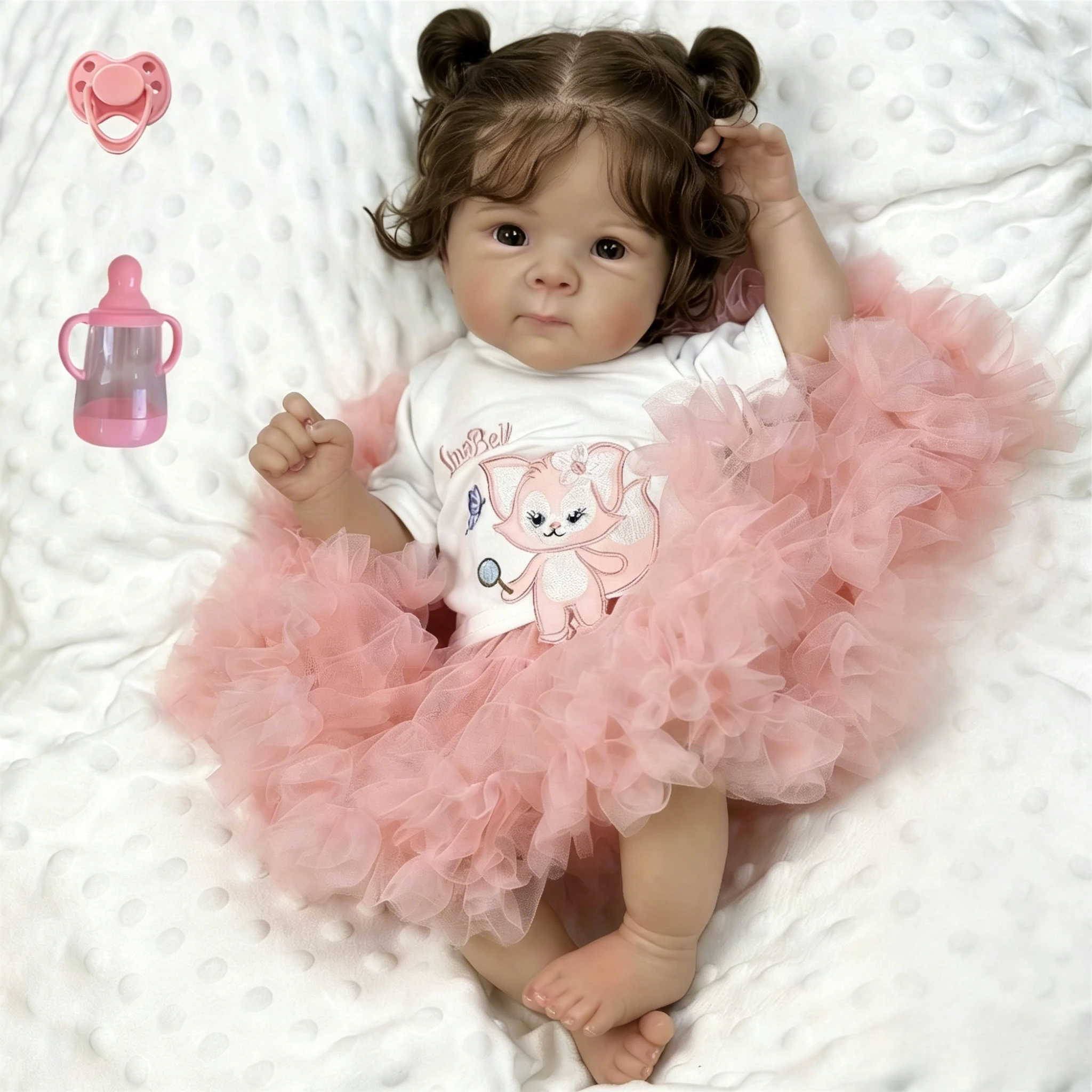 BZDOLL 48 CM 다시 태어난  인형 비닐 손가락과 다리 천 몸체 귀여운 ..