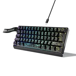 Compact RGB Backlit Wired Keyboard with Gradient Keycaps (WHITE)