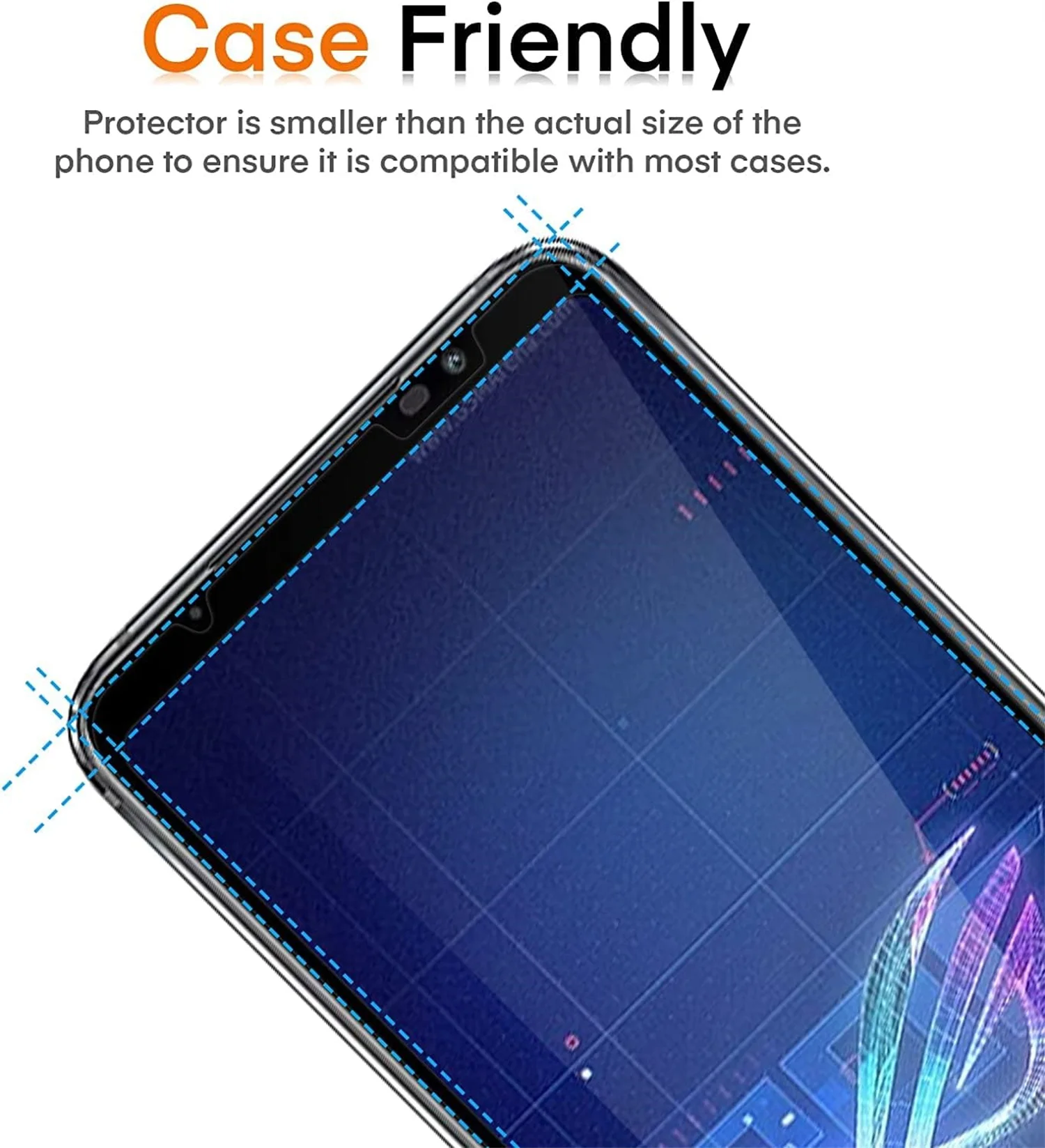 Für ASUS ROG Phone 5/5Pro 5/5s/5s Pro 5 Ultimate 6/6 Pro/ 6D/ 6D Ultimate 7/7Ultimate Vollflächiger Displayschutz Glasfolie – Detail 6