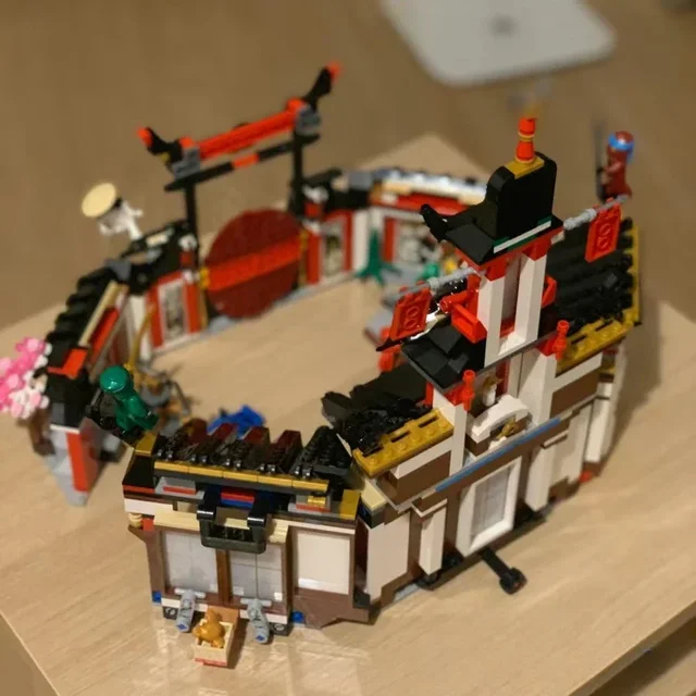 1132pcs Training Hall Red House Monastery of Spinjitzu Building Blocks Toys 6