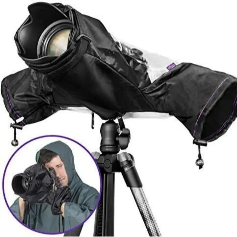 야외용 DSLR 카메라 레인커버 카메라 레인코트 중형 망원렌즈 레인커버 카메라 먼지 커버 1개