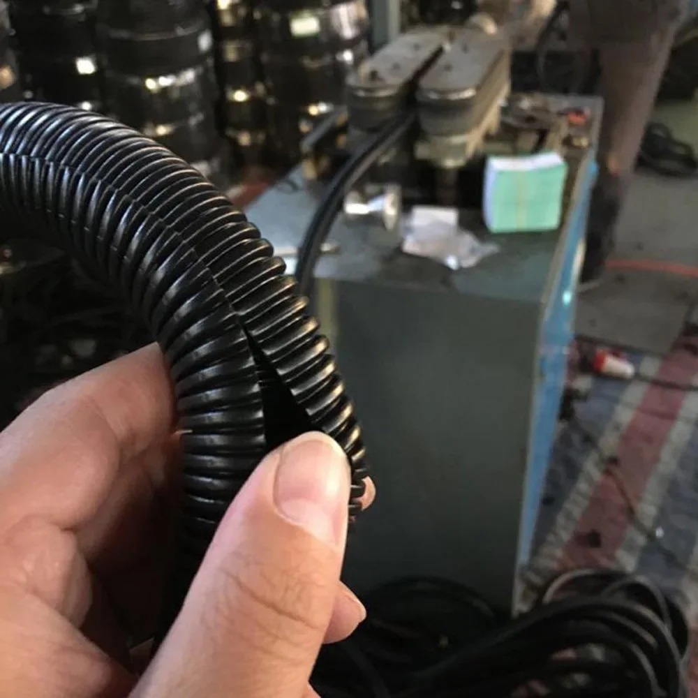 fio, rosqueando a mangueira, tubulação ondulada plástica,