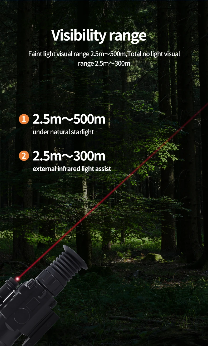 Nachtsichtgerät,Digital Infrarot Nachtsicht Fernglas 500m Reichweite
