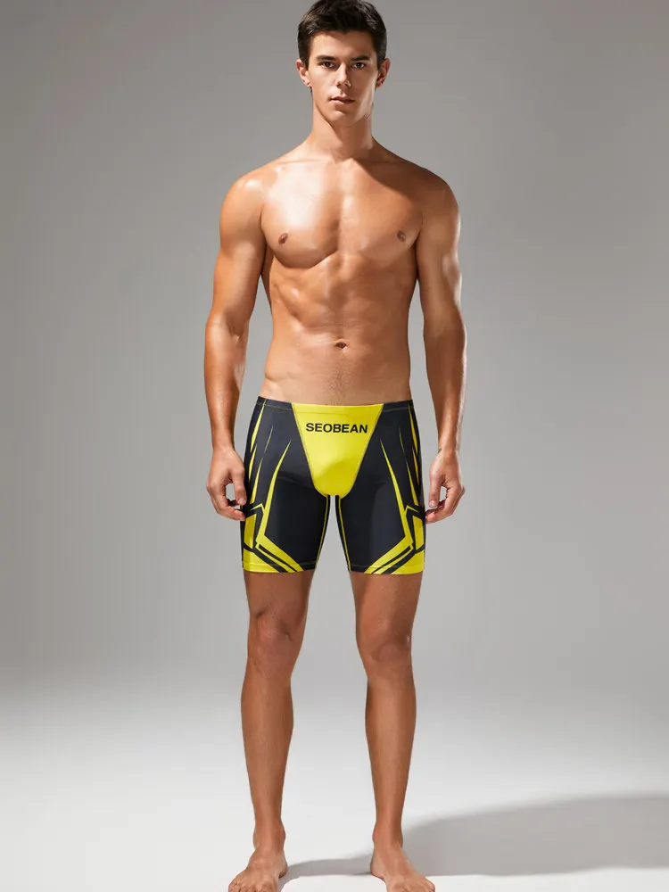 SEOBEAN Herren-Badehose, schnell trocknende Boxershorts, Badebekleidung für Strand, Pool, Wassersport, Boardshorts – Detail 6