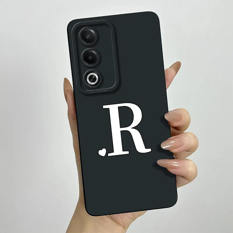 Chic Square Silicone Phone Case with Cute Letters Design