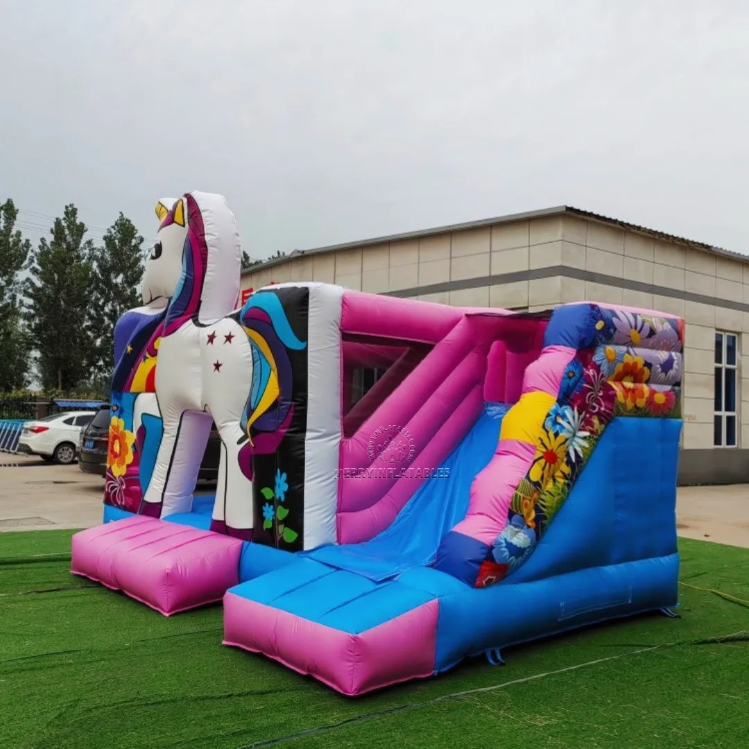 Unicorn Jumping House gonflable ch&acirc;teau juegos inflables Bounce house air jumping house cartoon castle Kids bounce castle