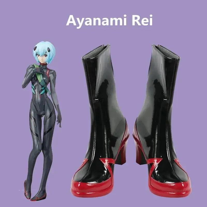 Neon Genesis Evangelion - TV Series: Rei Ayanami & Asuka Langley Soryu | Leather Combat Boots Cosplay Shoes