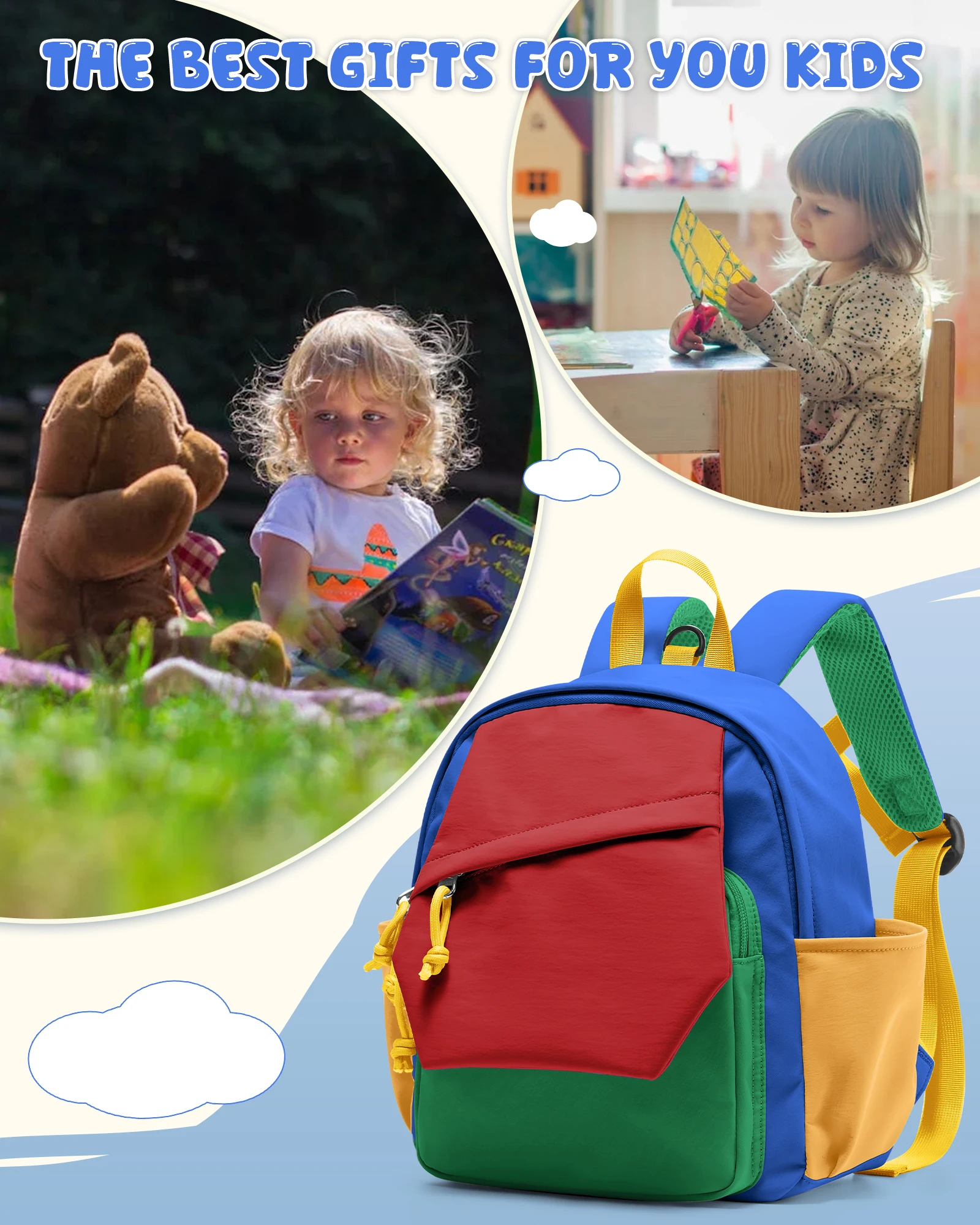 Cute Backpack for Boys & Girls, Lightweight Waterproof School Bag, Perfect for Daycare, Preschool, Kindergarten, Hiking & Travel 6