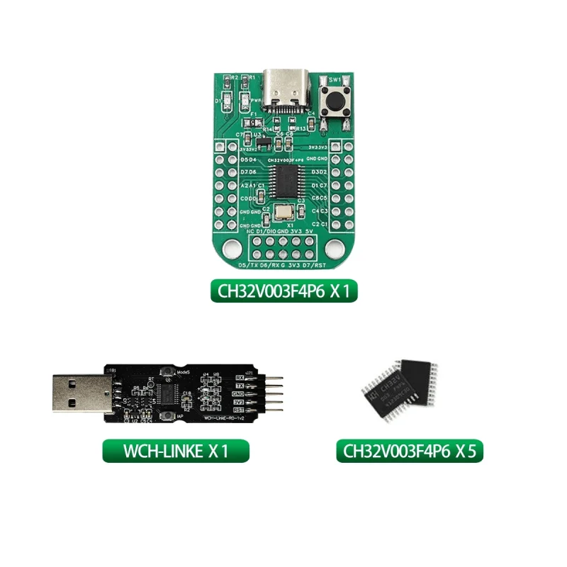 Enhanced Development Board with QingKe RISC-V2A MCU, 1-Wire SDI System, 48MHz Frequency