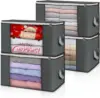 Non-Woven Fabric Blanket Organizer Quilt Storage Bag Blanket Storage Bags With Zipper Duvet Storage Cover Under Bed Storage 6