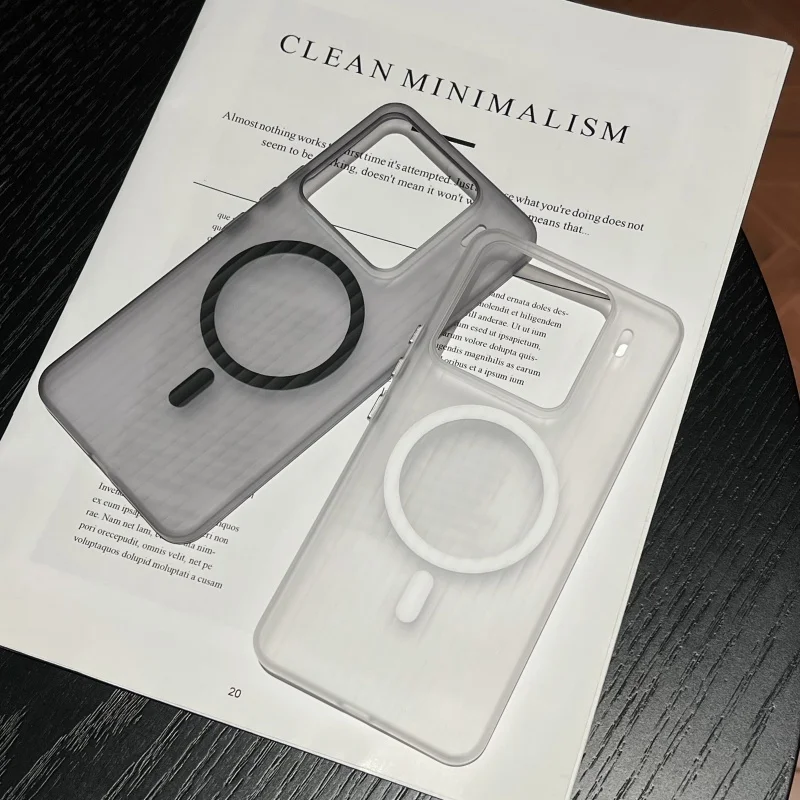 Transparent Wireless Charging Magnetic Corrugated Soft Case